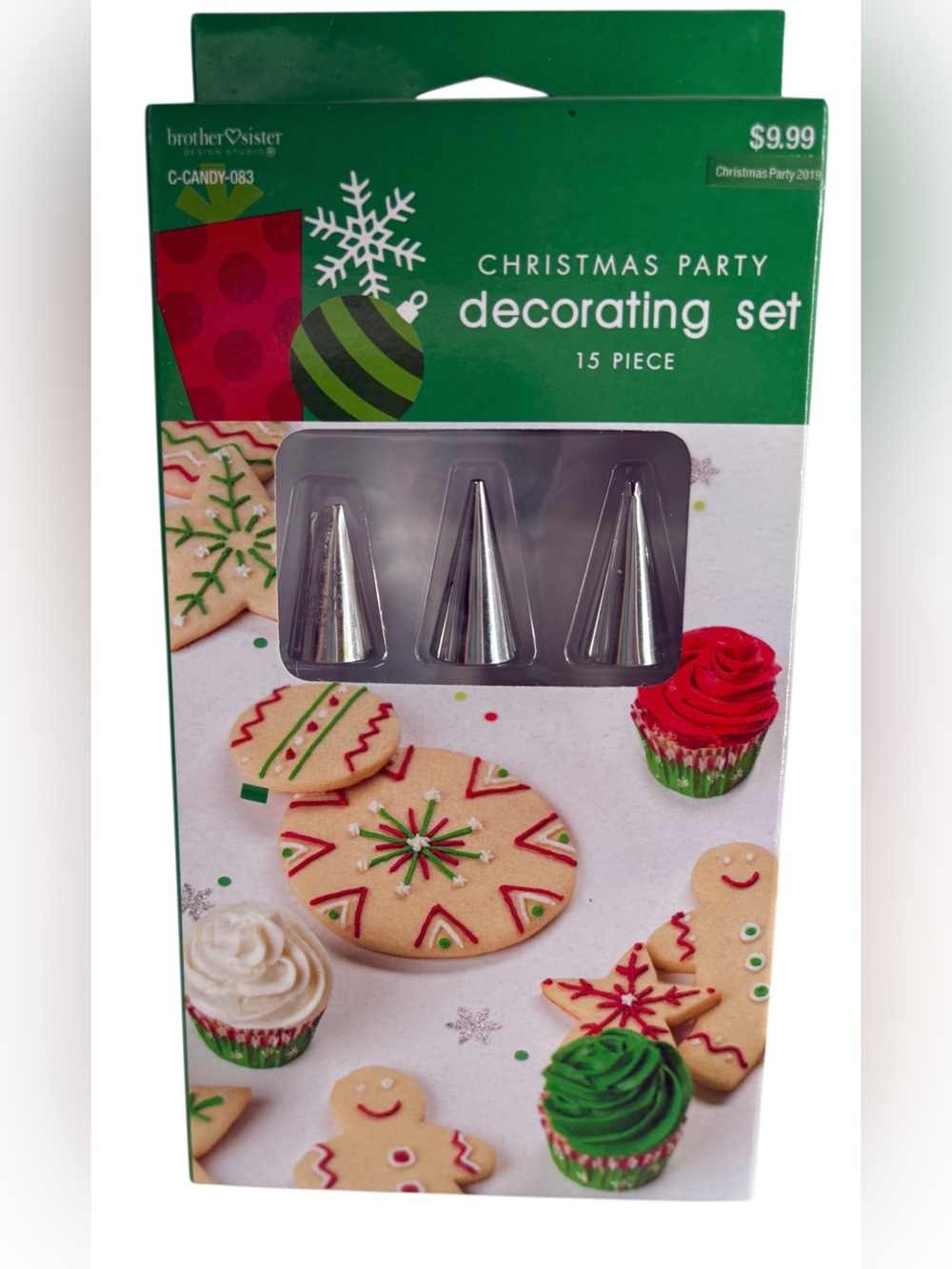 Christmas Cake Cookie Decorating Set NIP 15 Piece